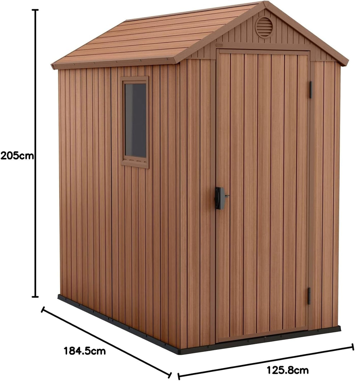 Darwin 4X6 Garden Shed with Natural Wood-Look | Evotech Composite, Weather-Resistant
