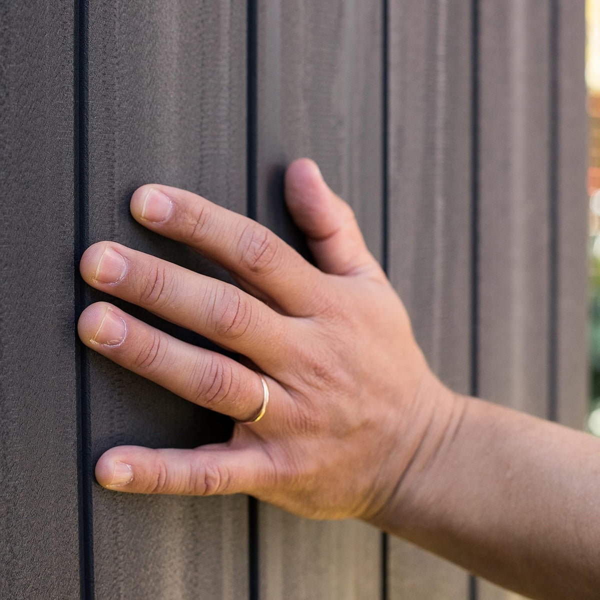 Darwin Outdoor Apex Single Door Garden Storage Shed 6 X 4Ft Grey Wood Look and Feel | Fade Free | All Weather Resistant
