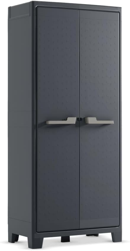 Keter Storage Cabinet with shelves Graphite Grey 182 cm Cupboard Organiser