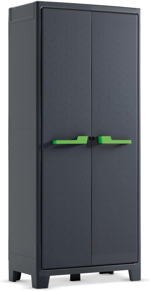 Keter Storage Cabinet with shelves Graphite Grey 182 cm Cupboard Organiser