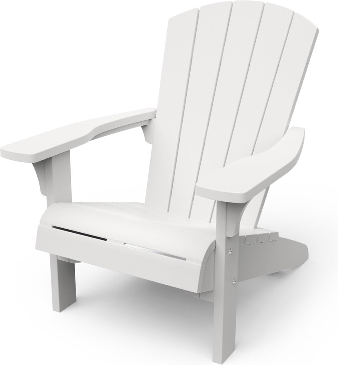 Keter Troy Adirondack Garden Chair – Graphite | Outdoor Wood-Effect Chair | Weatherproof, Durable & Maintenance-Free | Comfortable Deep Seat | Lightweight, Easy Assembly | 160kg Load Capacity