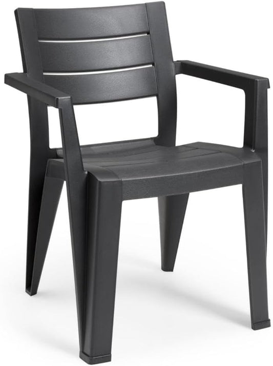 Keter 246188 Julie – Outdoor Garden Chair, Grey