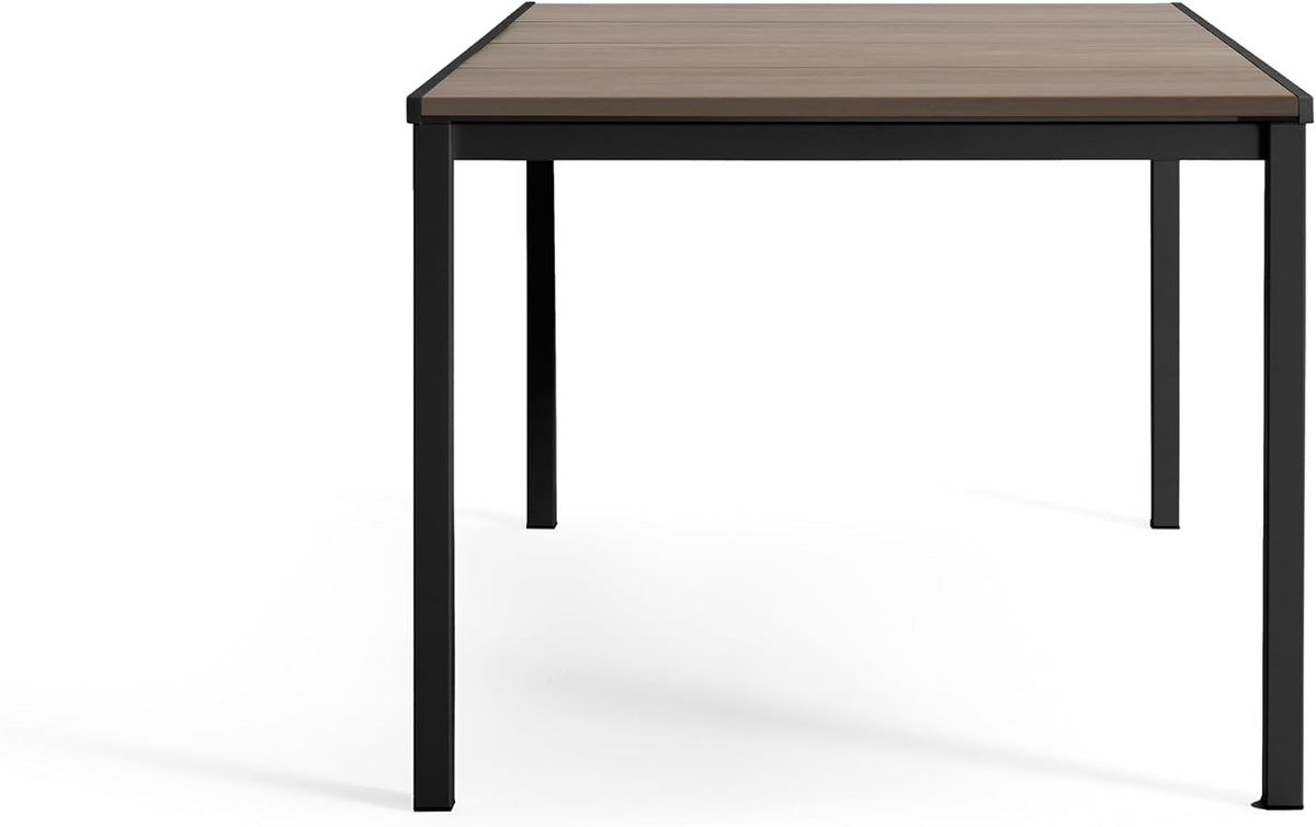 Keter Porto Outdoor Dining Table | Seats 6 People | 160cm Length | Signature Wood-Look Finish | Weatherproof & Durable Steel Frame | Low Maintenance | Pairs Chairs