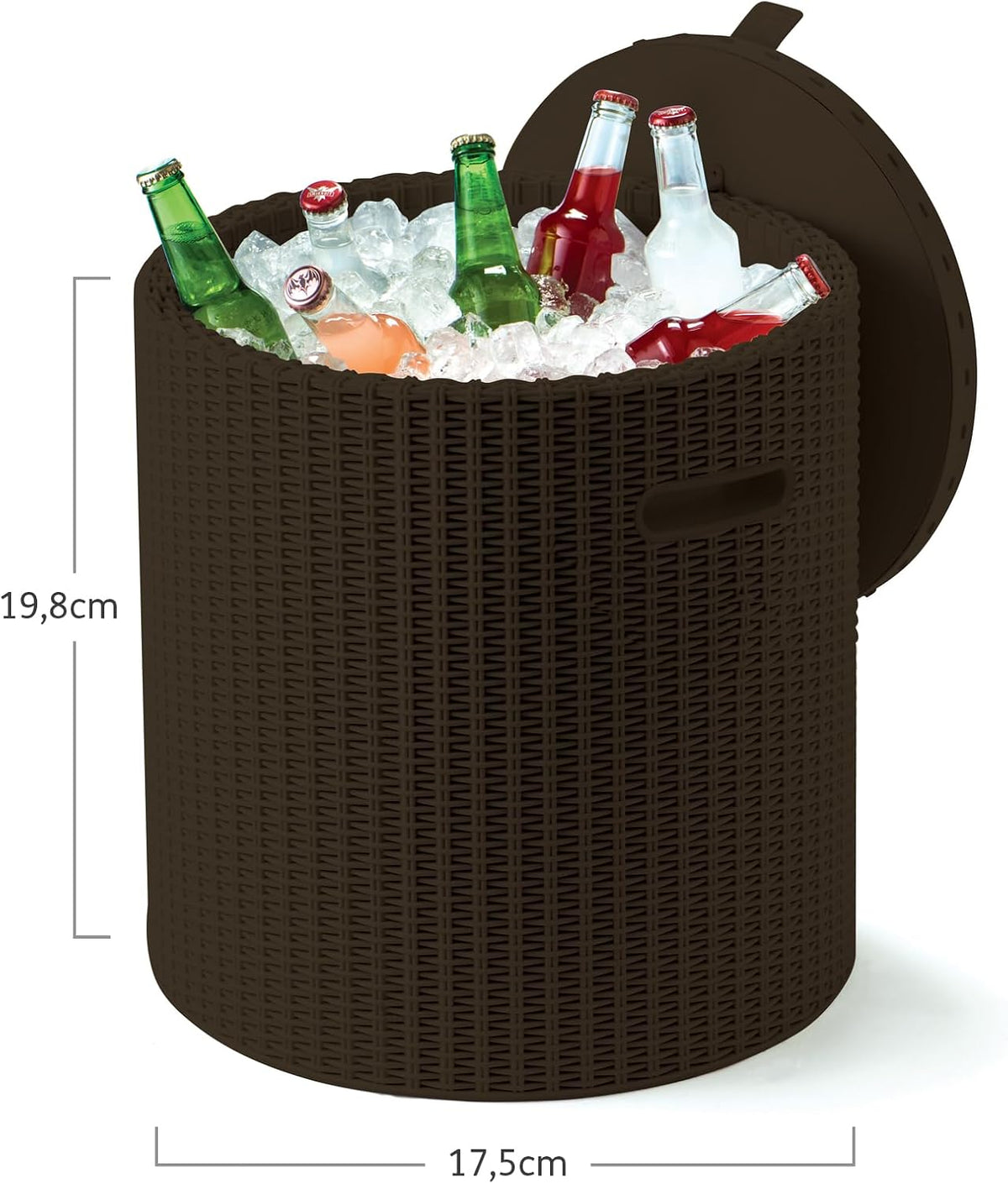 Keter, Cool Stool Garden Cooler Table, Brown, Capacity 39 Litres