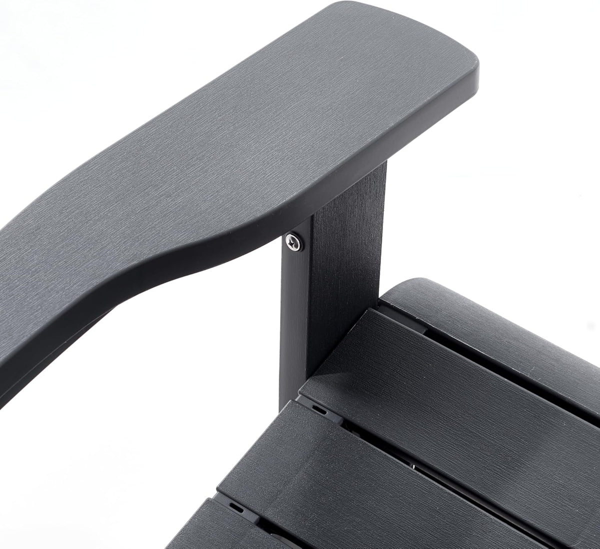 Keter Troy Adirondack Garden Chair – Graphite | Outdoor Wood-Effect Chair | Weatherproof, Durable & Maintenance-Free | Comfortable Deep Seat | Lightweight, Easy Assembly | 160kg Load Capacity