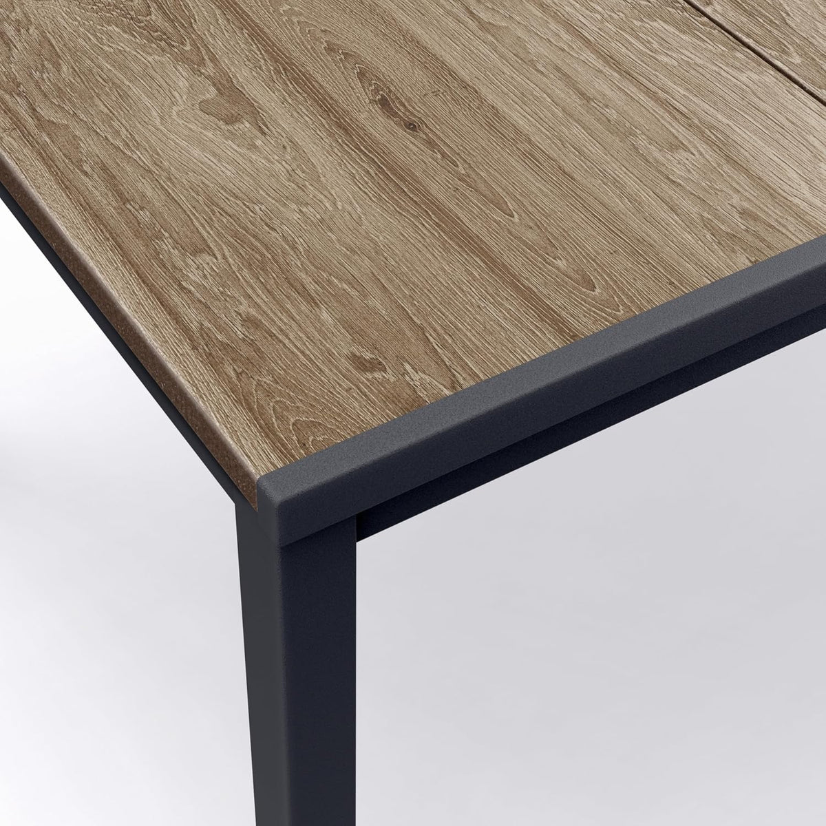 Keter Porto Outdoor Dining Table | Seats 6 People | 160cm Length | Signature Wood-Look Finish | Weatherproof & Durable Steel Frame | Low Maintenance | Pairs Chairs
