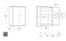 Cortina Alto 1400L Storage Cabinet - Grey