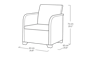 Rosalie 5 seater lounge set with storage table - Grey