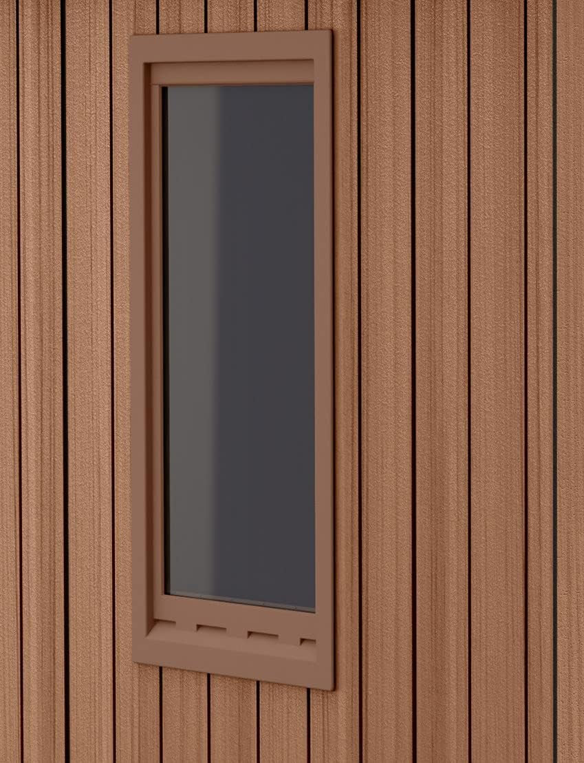 Darwin 4X6 Garden Shed with Natural Wood-Look | Evotech Composite, Weather-Resistant