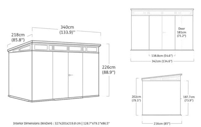 Keter Signature 11x7 Pine Brown Resin Storage Shed