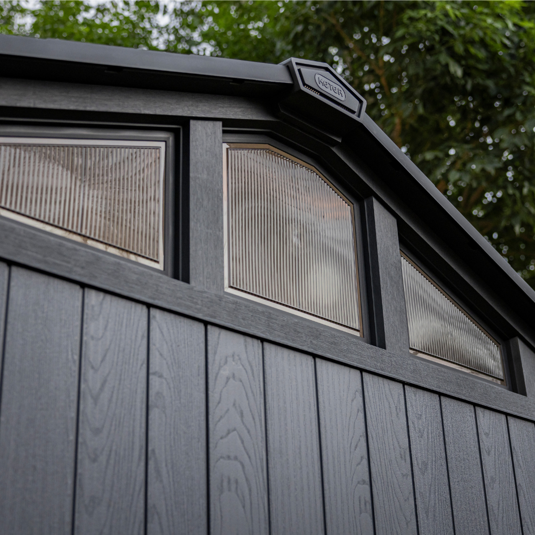Keter Stronghold 8x6 ft. Resin Outdoor Storage Shed, Gray Wood-Look